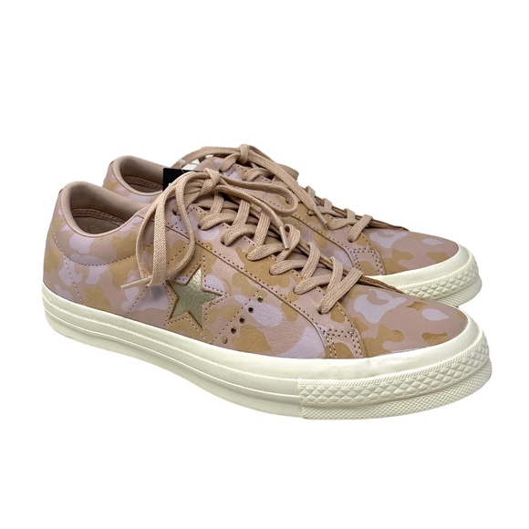 Converse One Star OX Shoes Low Top Leather Ivory Pink Men Size Sneakers 159705C - Picture 2 of 9